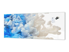 Contemporary glass kitchen panel - Wide format wall backsplash BBS30 w/wo magnetic properties : Art. Series : Paint explosion