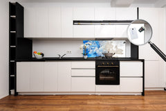 Contemporary glass kitchen panel - Wide format wall backsplash BBS30 w/wo magnetic properties : Art. Series : Paint explosion