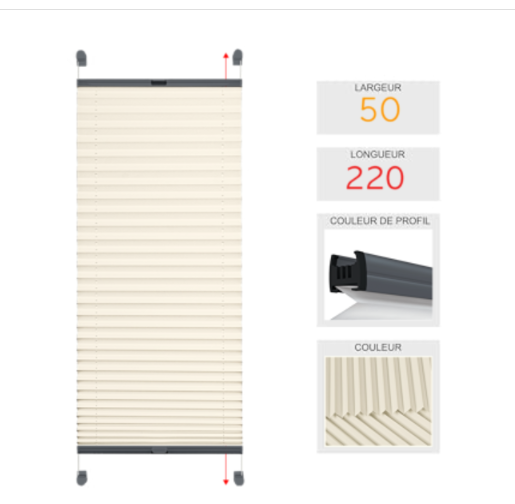 Commande pour Anne - Stores plissés - Order for Anne - pleated blinds