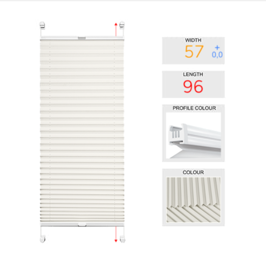 Order for Monique - 4 pleated blinds WITH DRILLING