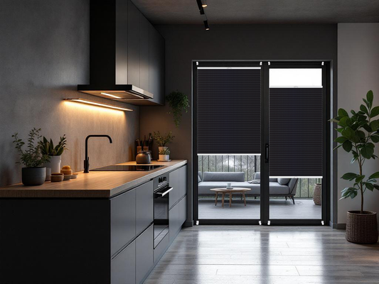 Blackout Honeycomb Drill Mount Custom Made Blinds - Up & Down