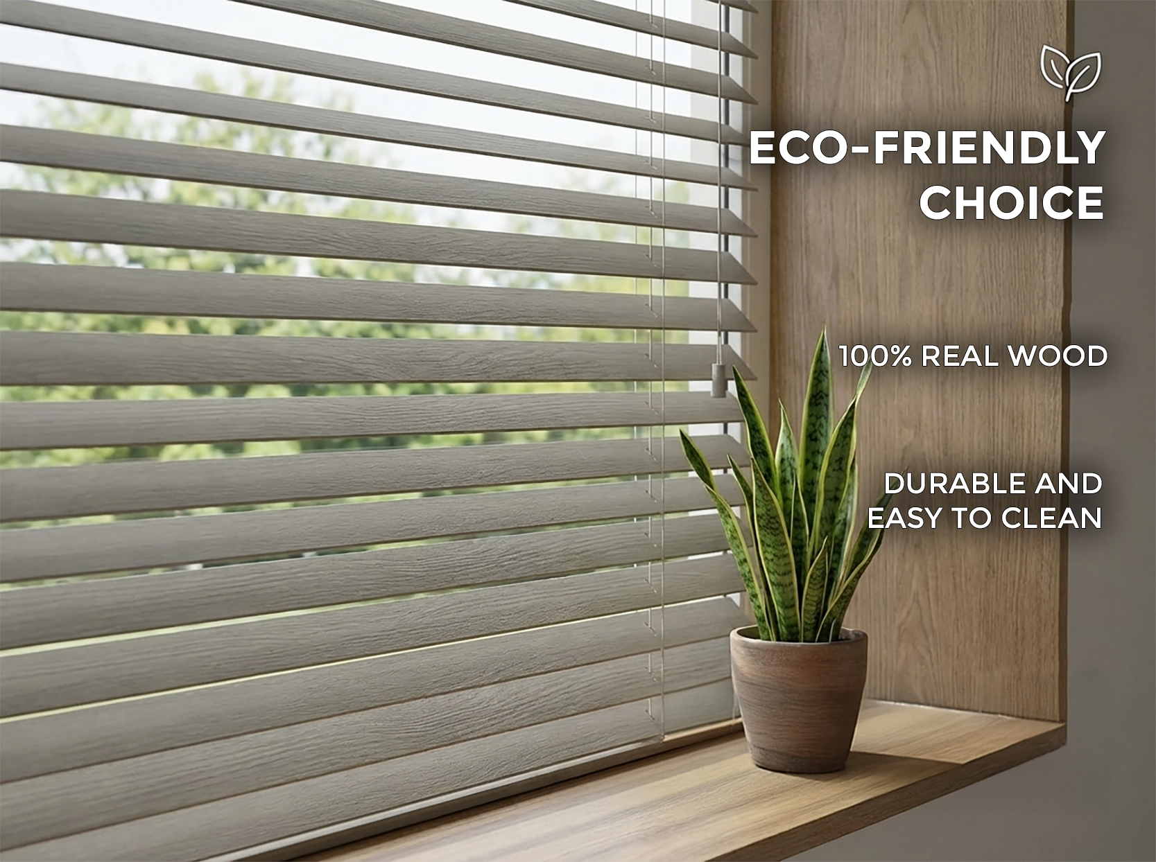 XXL 25mm Wooden Venetian Blinds – Recess Mount