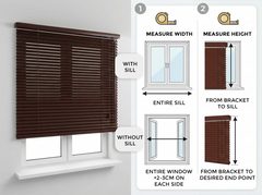 XXL 25mm Wooden Venetian Blinds – Ceiling Mount