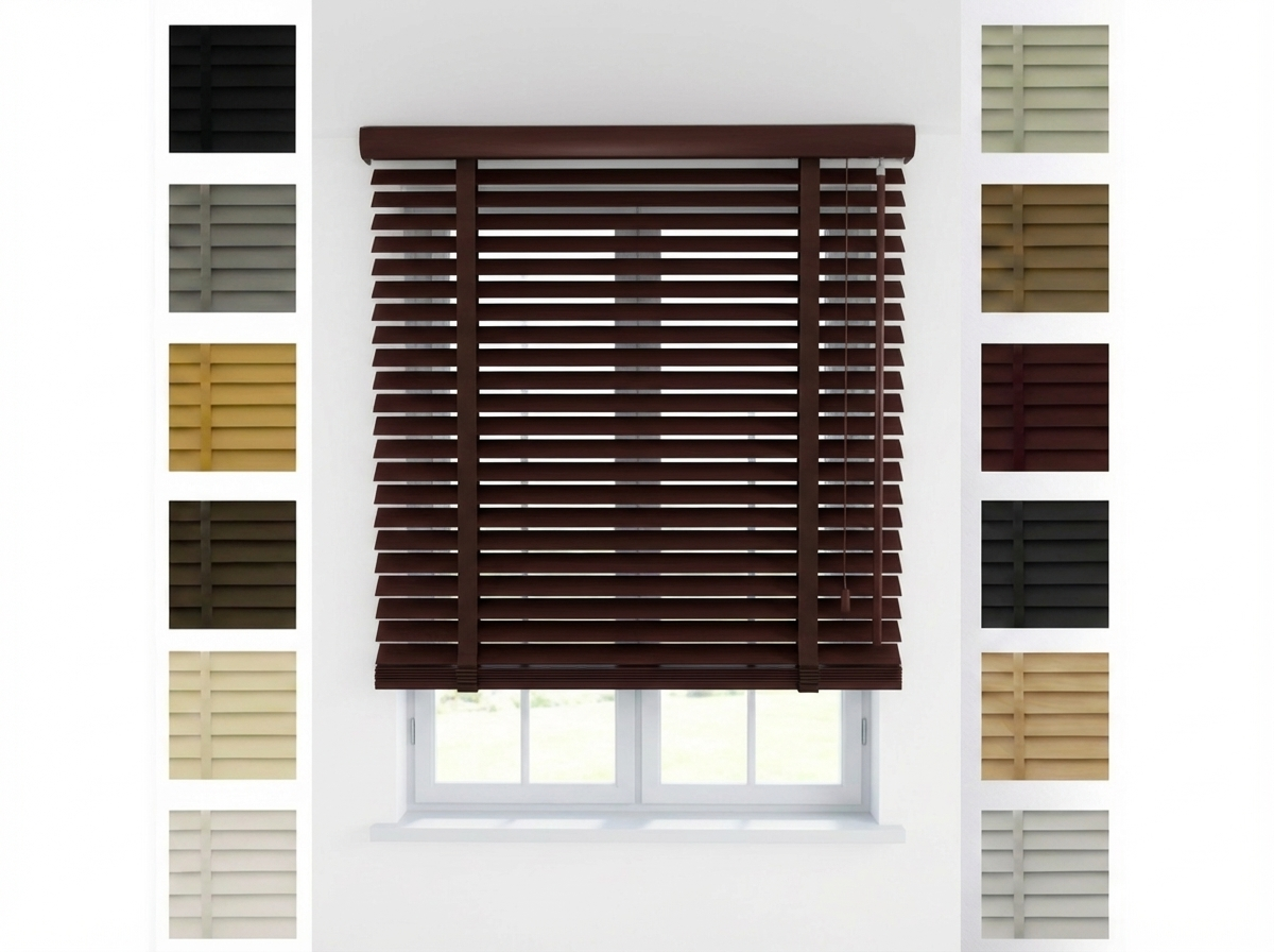 XXL 50mm Wooden Venetian Blinds – Ceiling Mount