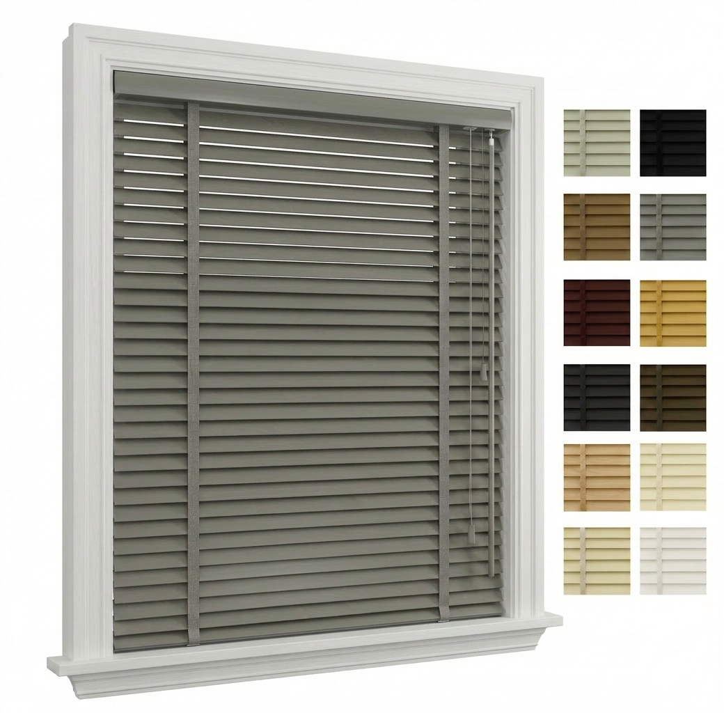 XXL 50mm Wooden Venetian Blinds – Recess Mount