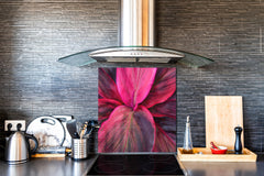 Stylish Tempered glass backsplash – Glass kitchen splashback – Glass upstand NBS14: Nature Series : Fluorescent leaves
