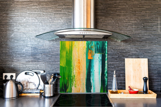 Unique Glass kitchen panel – Tempered Glass backsplash – Art design Glass Upstand NBS15: Art Series : Abstract art background 4
