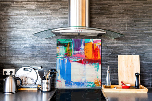 Unique Glass kitchen panel – Tempered Glass backsplash – Art design Glass Upstand NBS15: Art Series : Abstract art background 5
