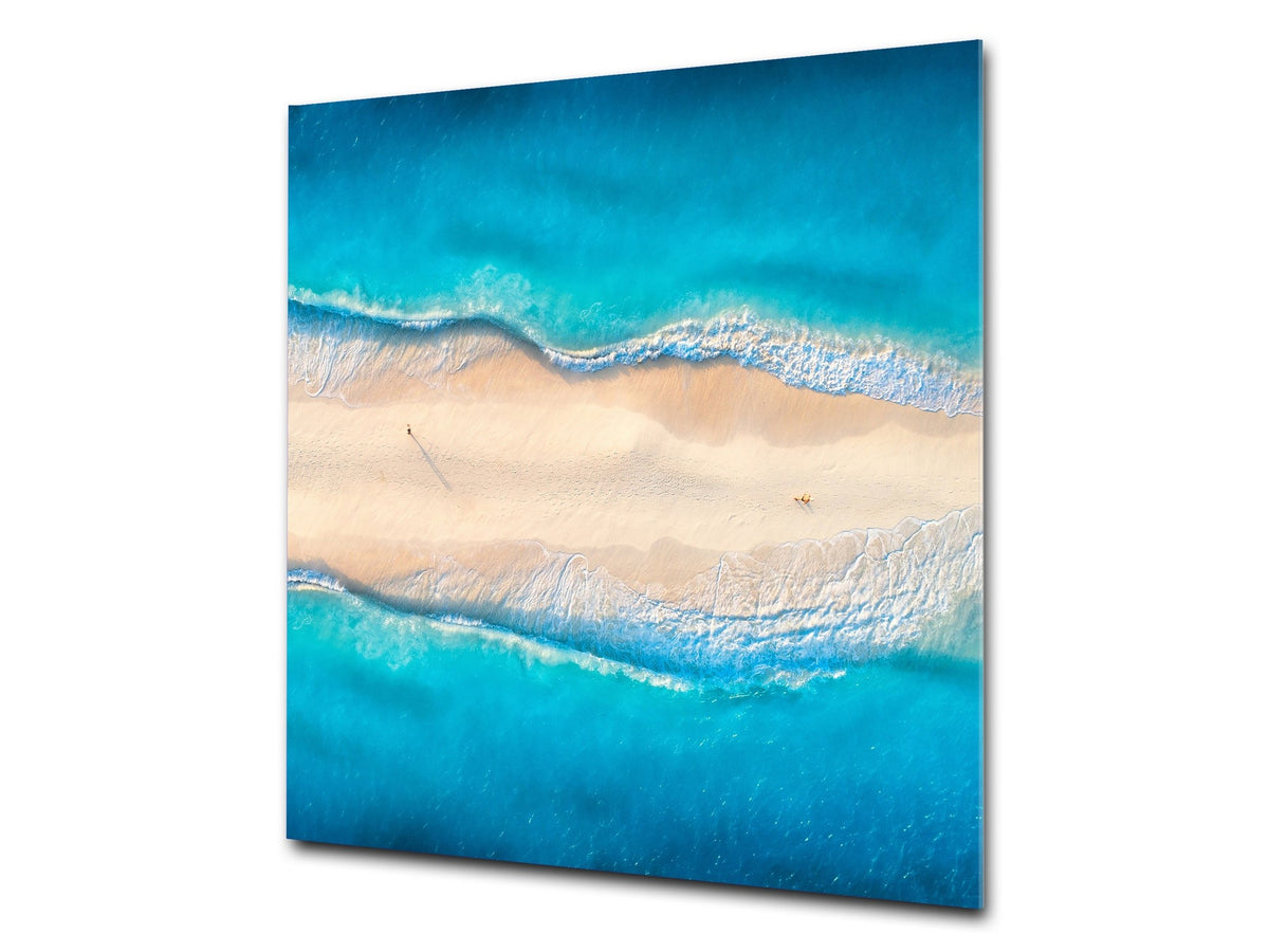 Unique Glass kitchen panel – Tempered Glass backsplash – Art design Glass Upstand NBS15: Art Series : Beaches of Zanzibar