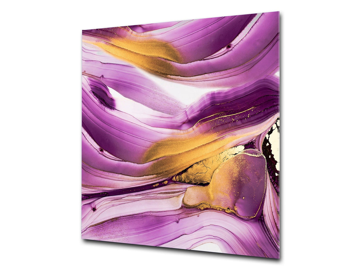 Unique Glass kitchen panel – Tempered Glass backsplash – Art design Glass Upstand NBS15: Art Series : Liquid colours 4