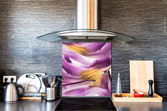Unique Glass kitchen panel – Tempered Glass backsplash – Art design Glass Upstand NBS15: Art Series : Liquid colours 4