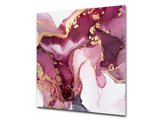 Unique Glass kitchen panel – Tempered Glass backsplash – Art design Glass Upstand NBS15: Art Series : Liquid colours 5