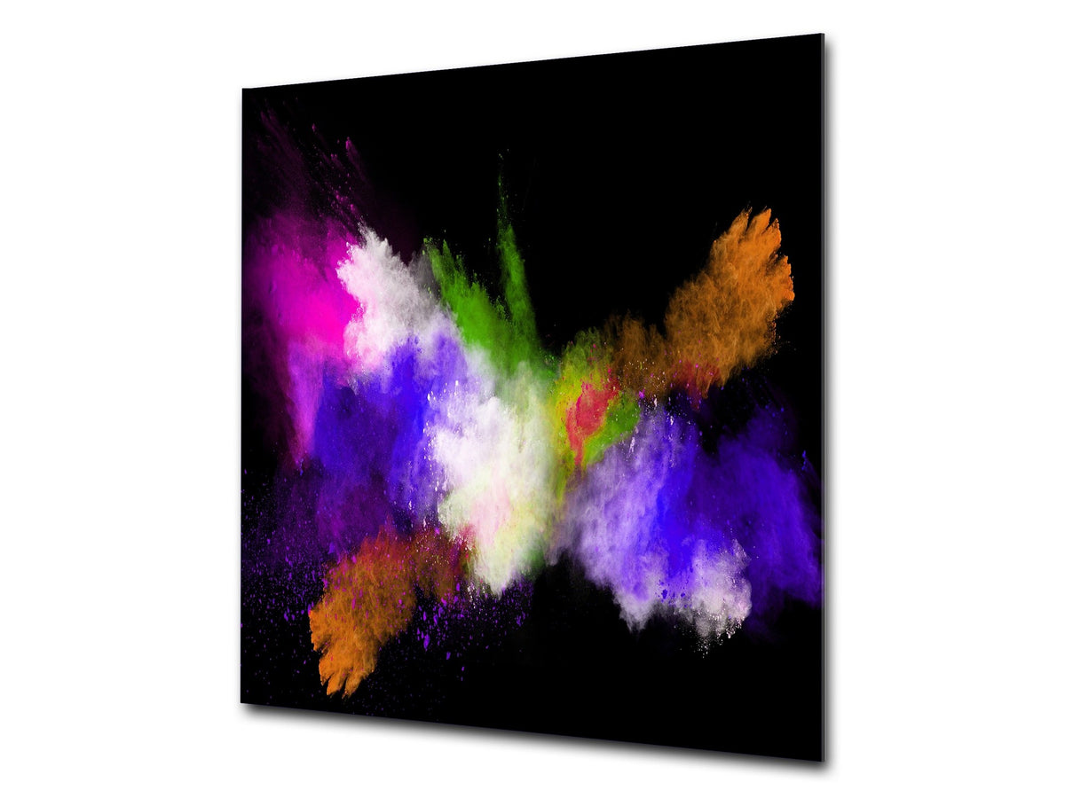 Unique Glass kitchen panel – Tempered Glass backsplash – Art design Glass Upstand NBS15: Art Series : Colour explosion 3