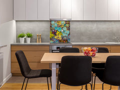 Stylish Tempered glass backsplash – Glass kitchen splashback – Glass upstand NBS14: Nature Series : Rock garden 1