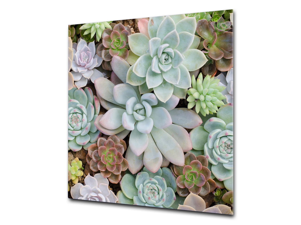 Stylish Tempered glass backsplash – Glass kitchen splashback – Glass upstand NBS14: Nature Series : Rock garden 2