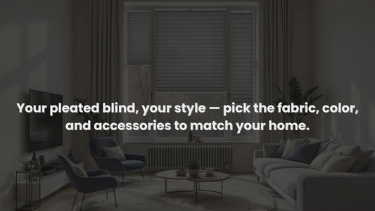 Custom Pleated Blinds – Adhesive No-Drill Mount