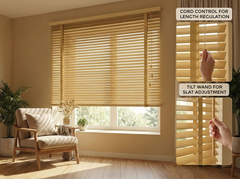XXL 50mm Wooden Venetian Blinds – Wall Mount