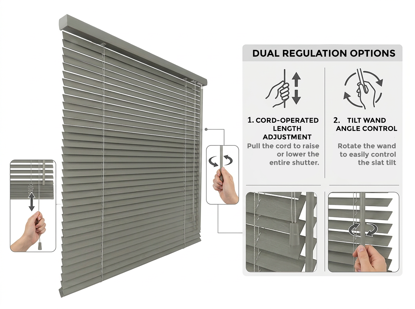 XXL 25mm Wooden Venetian Blinds – Recess Mount