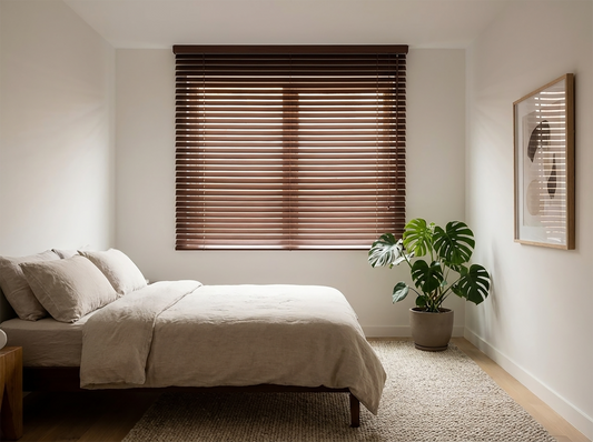 XXL 50mm Wooden Venetian Blinds – Ceiling Mount