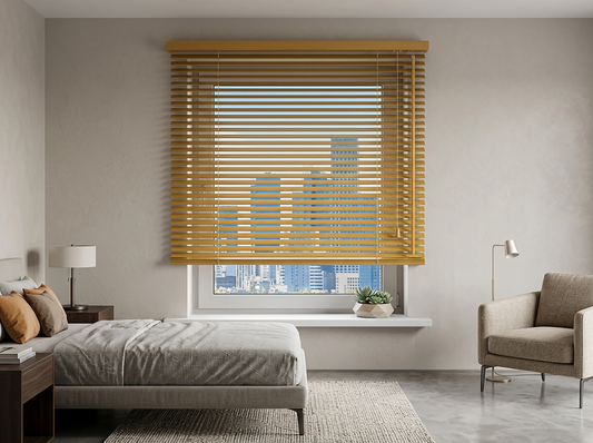 XXL 50mm Wooden Venetian Blinds – Wall Mount