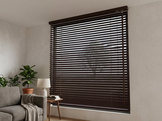 XXL 25mm Wooden Venetian Blinds – Ceiling Mount