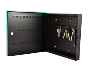 Concept Crystal Key Lock Box Storage Holder and and Magnetic Whiteboard KN02 Marbles 2 Series: Black interwoven with gold