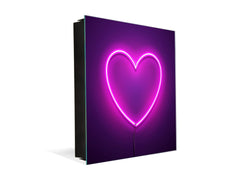 Key Cabinet Storage Box with Frameless Glass White Board K15 Chic world: Led heart
