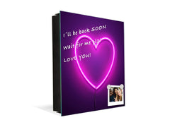 Key Cabinet Storage Box with Frameless Glass White Board K15 Chic world: Led heart