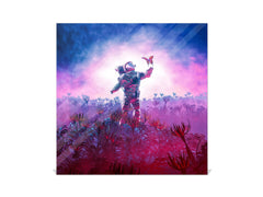 Wandmontierter Schlüsselhalter K11 Astronaut mit Alien-Schmetterling