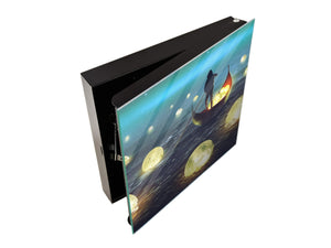 Wall Mount Key Box together with Decorative Dry Erase Board K14 Worldly motives: Starry lake