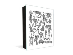 Petite boîte pour clés en métal avec motif décoratif K12 Style aborigène australien