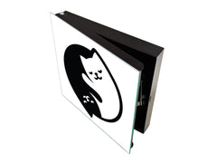 Cassettina decorativa per chiavi con immagini a scelta K07: Gatti Yin Yang