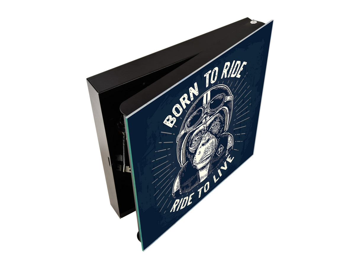 Cajetín de llaves con Pizarra de cristal K07 Monkey motorista