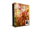 Dekorative Key Box mit magnetischer, trocken abwischbarer Glastafel K14 Weltliche Motive:  Orchideen