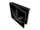 50 Keys Holder with Glass Magnetic Dry Erase Board K04 Cannabis leaf