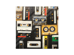 Porte-clés décoratif avec tableau à surface magnétique K10 cassettes audio