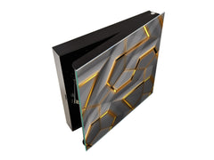 Wall Mount Key Box together with Decorative Dry Erase Board KN09 Colourful Variety Series: Glossy geometric modules