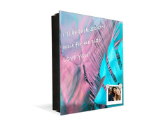 Decorative key Storage Cabinet with Glass White Board KN07: Gradient jungle