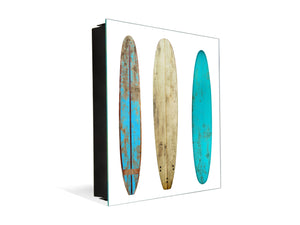 Caja Llavero con 50 ganchos para pequeña empresa K03 Tabla de surf de madera