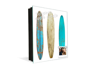Key Storage Box with Your Design Glass White Board K03 Wood surfboard