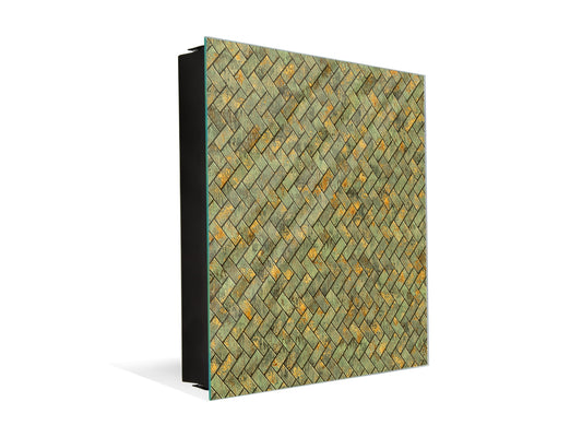 Elegant Key Organizer for 50 Key Together with Dry Erase Board KN05 Textures and tiles 1 Series: Tiny golden tiles