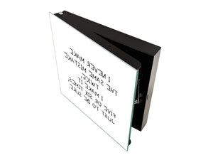 Pizarra de vidrio magnética con Caja para llaves  K16 Doodle de textos  Cometer errores