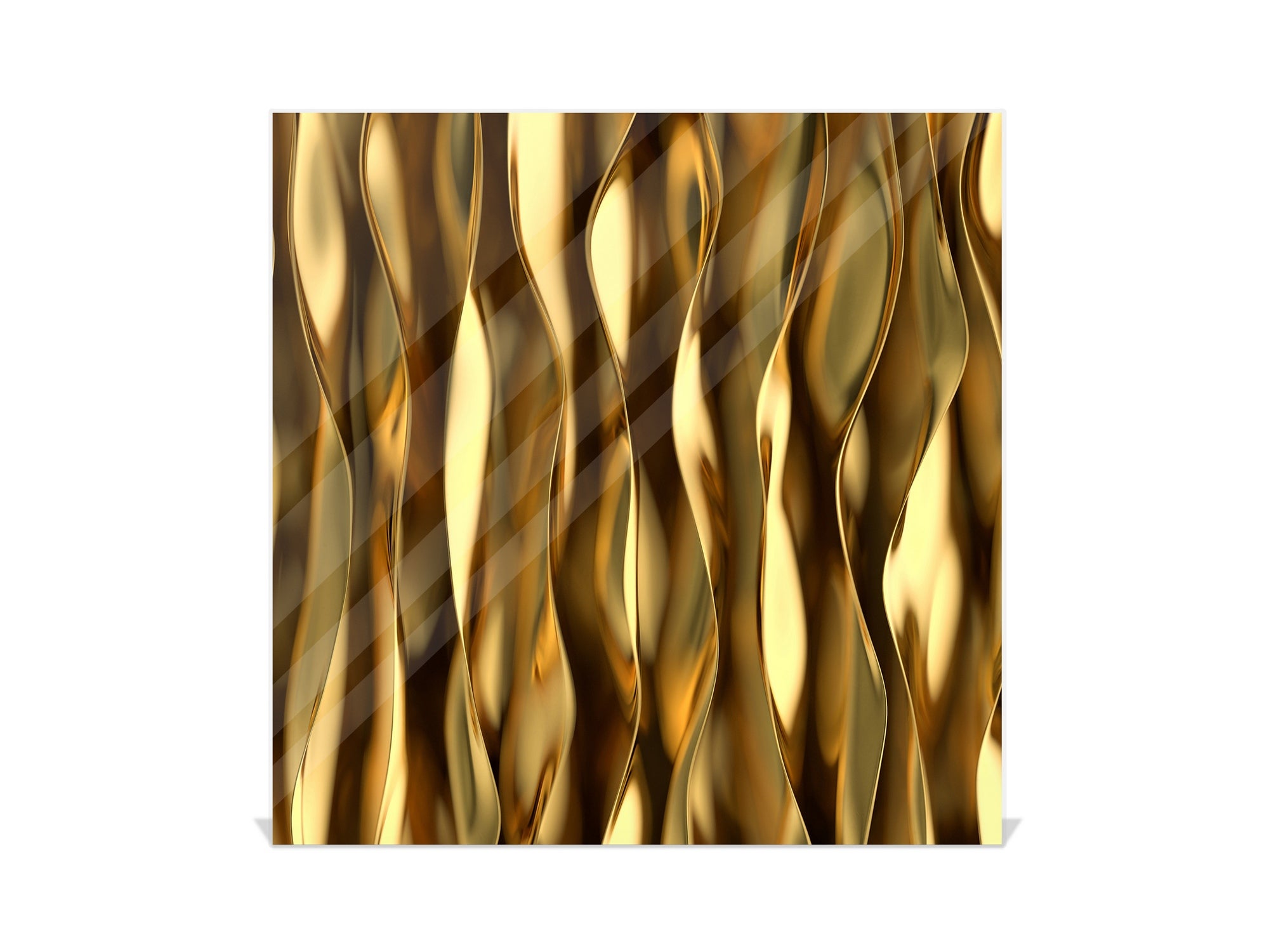 Decorative Key Box with Magnetic Glass Dry-Erase Board KN08 Golden Waves Series: Liquid gold 1