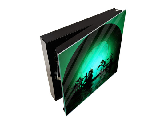 Petite boîte de décoration pour clés avec images au choix K05 Silhouettes asiatiques