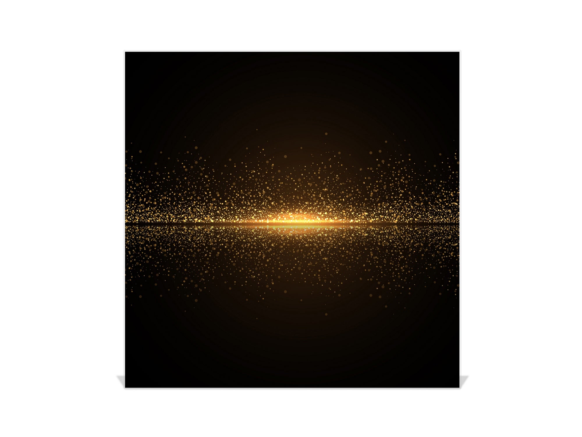 Decorative Key Box with Magnetic Glass Dry-Erase Board KN08 Golden Waves Series: Sparkling golden dust