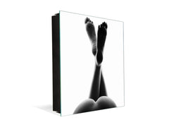 Key Cabinet Storage Box with Frameless Glass White Board K15 Chic world: Legs above