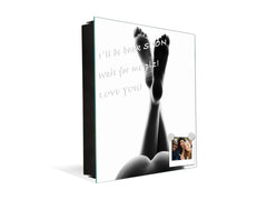 Key Cabinet Storage Box with Frameless Glass White Board K15 Chic world: Legs above