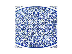 Decorative key Storage Cabinet with Glass White Board KN07: Blue Spanish mosaic