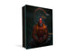 Wall Mounted Key Holder and Magnetic Dry-Erase Glass Board KN13 Abstract Graphics Series: Image of God Hanuman