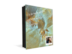 50 Key lock Box storage holder with Decorative front glass panel KN01 Marbles 1 Series: Amber onyx